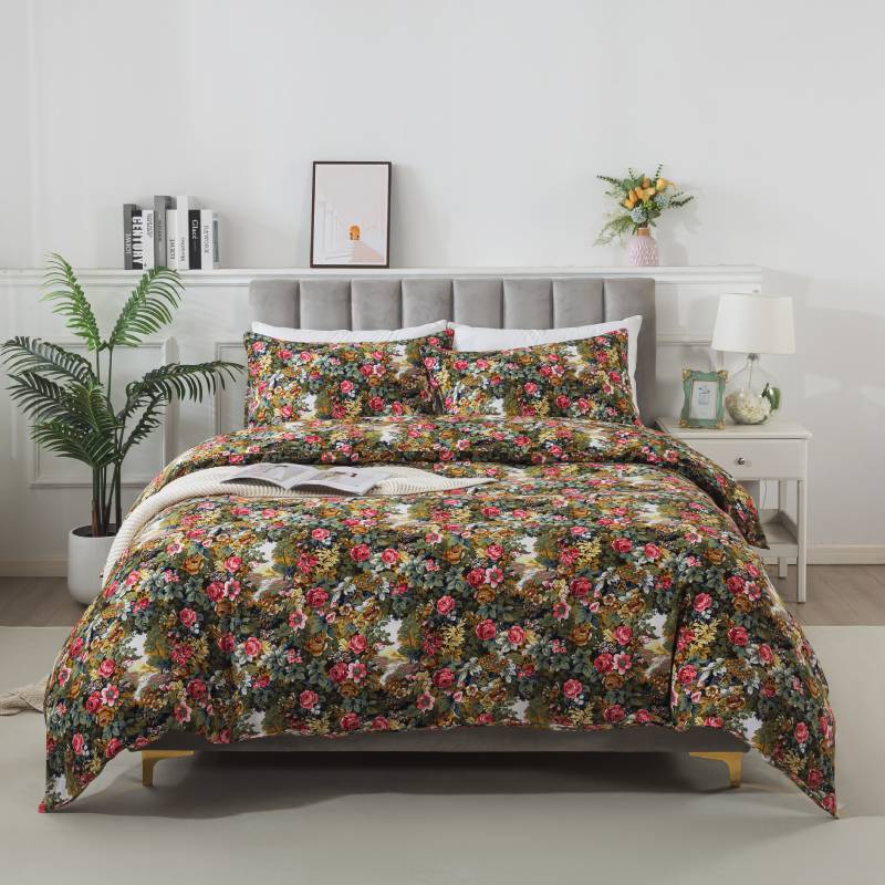 Duvet Cover Set-Forest Green