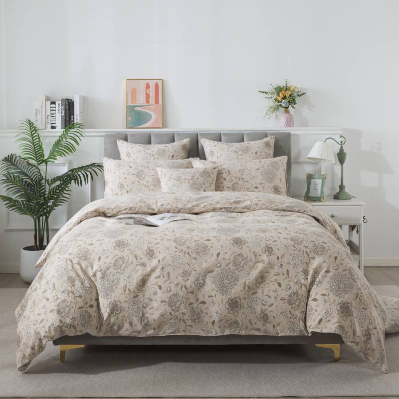 Duvet Cover Set-Peony Light Khaki