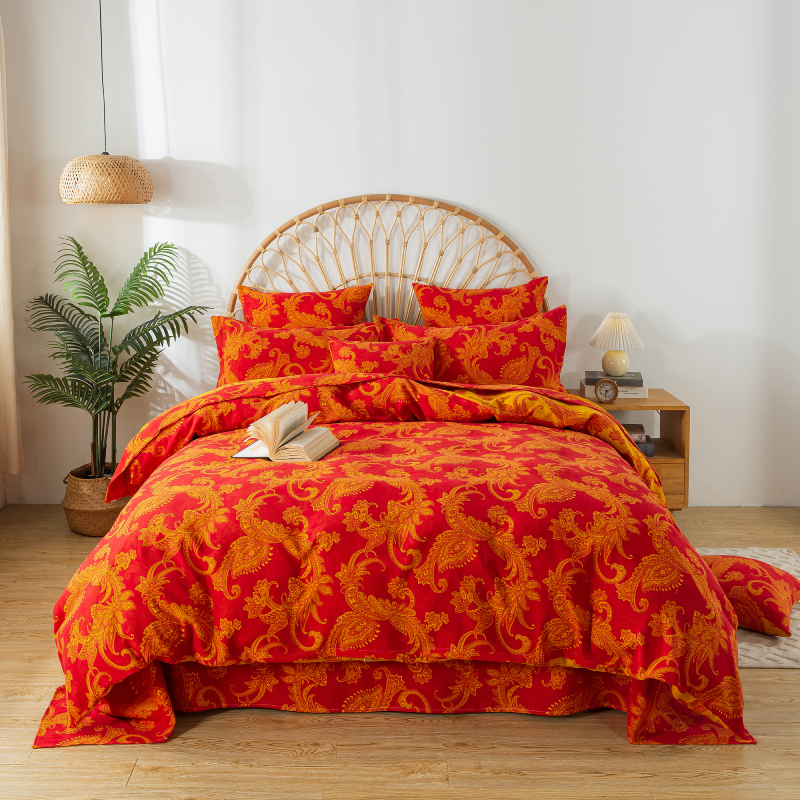 Duvet Cover Set-Floral and Scroll