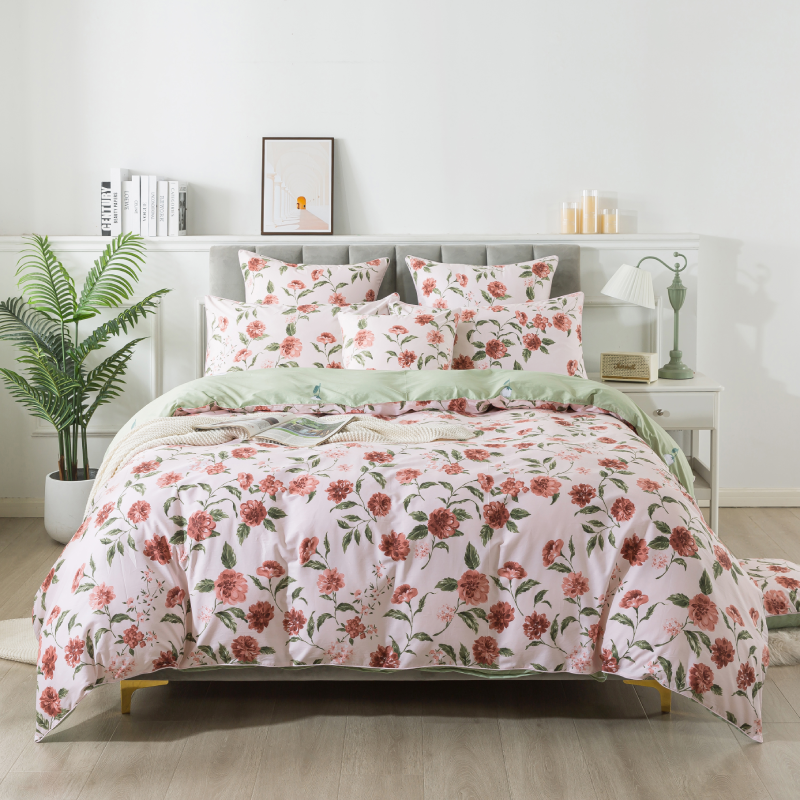 Duvet Cover Set-Red Rose Floral