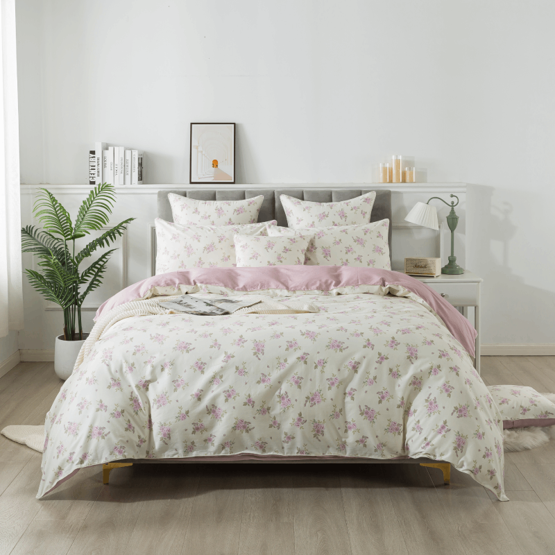 Duvet Cover Set-Rose Printed Floral