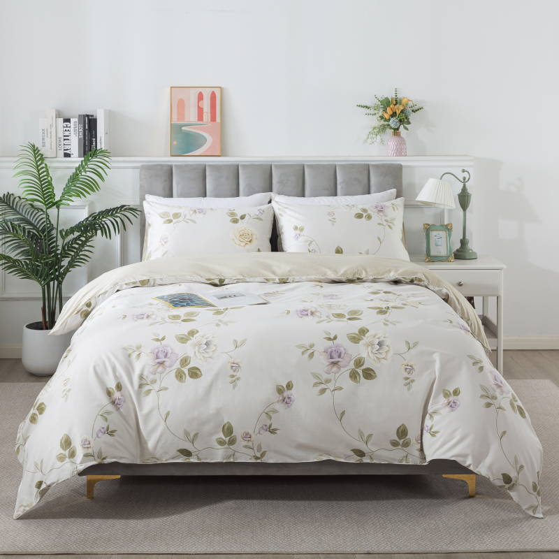 Duvet Cover Set-Vintage Rose Flower