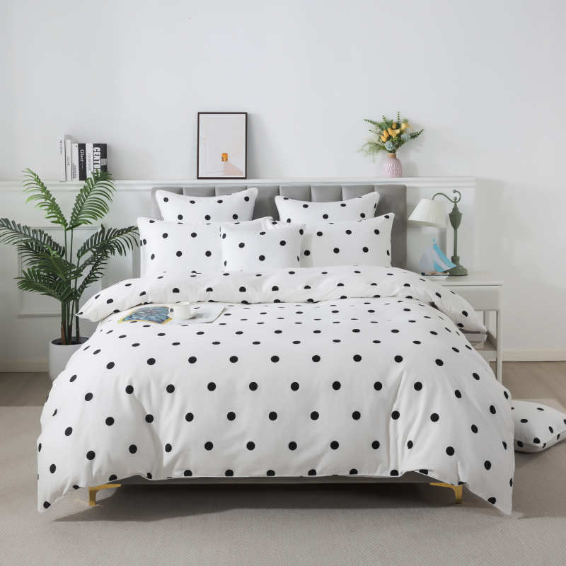 Duvet Cover Set-Black Circle
