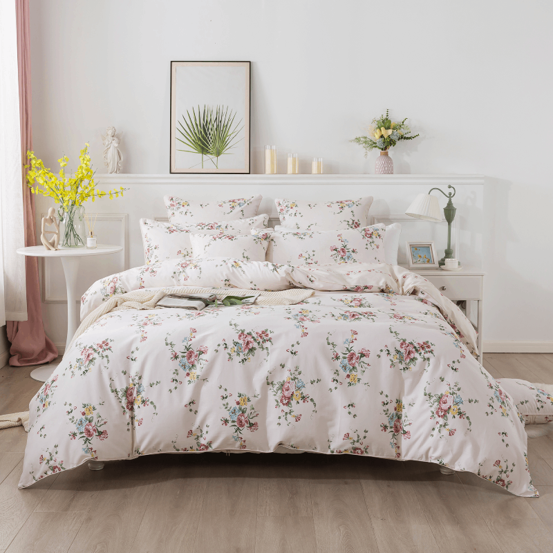 Duvet Cover Set-Sweet Pink Rose