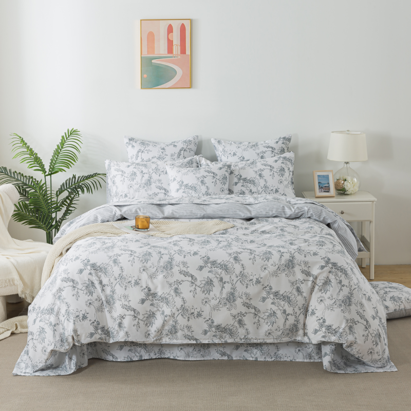 Duvet Cover Set-Vintage Bird Peacock